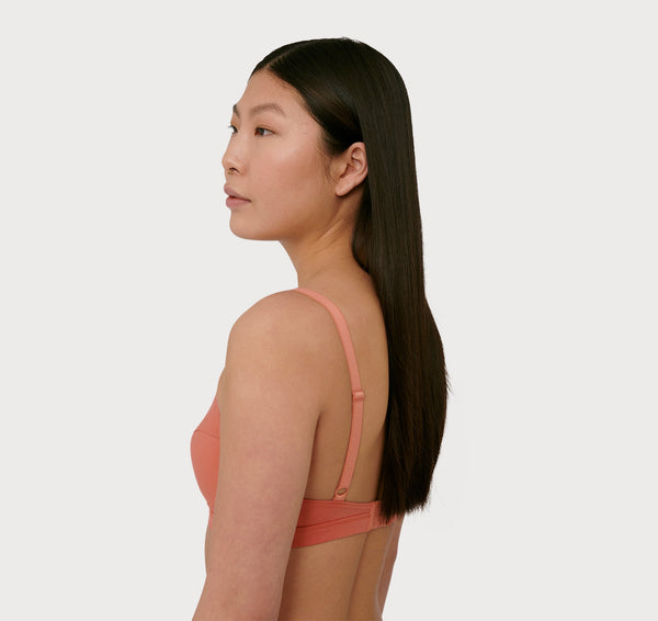 Organic Basics Core Classic Bra Dusty Red
