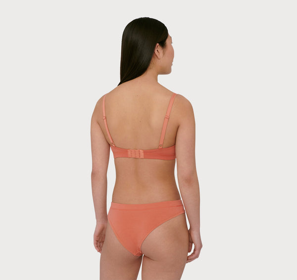 Organic Basics Core Classic Bra Dusty Red