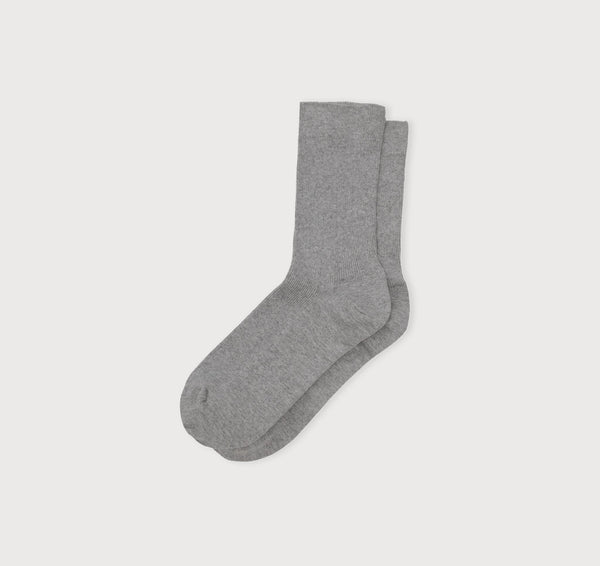 organic basics Core Crew Rib Socks 3-Pack Grey