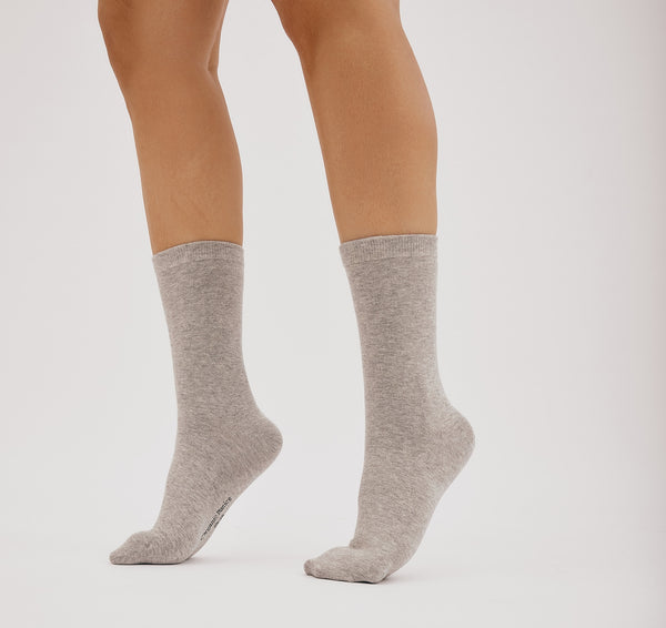 Organic Basics Core Crew Socks 3-pack Grey