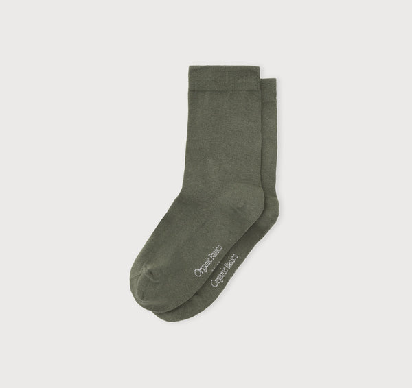 organic basics Core Crew Socks 3-pack Seaweed