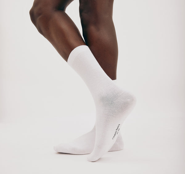 Organic Basics Core Crew Socks 3-pack White