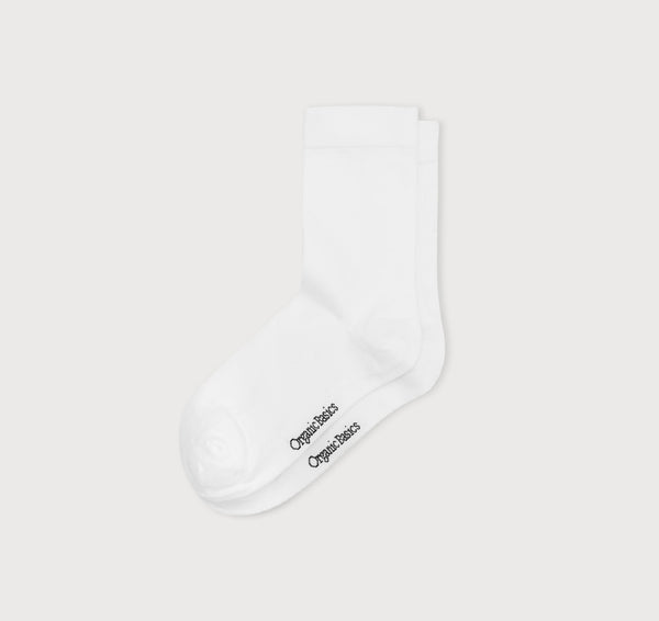 organic basics Core Crew Socks 3-pack White