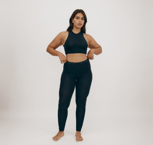 Organic Basics Core Crop Tank Top Black