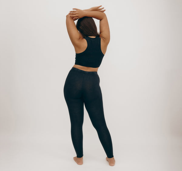 Organic Basics Core Crop Tank Top Black