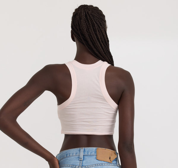 Organic Basics Core Crop Tank Top Soft Blush