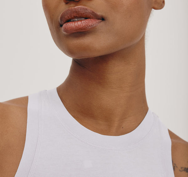 Organic Basics Core Crop Tank Top Soft Lilac