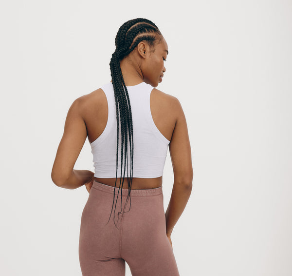 Organic Basics Core Crop Tank Top Soft Lilac