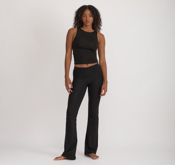 organic basics Core Flare Pants Black