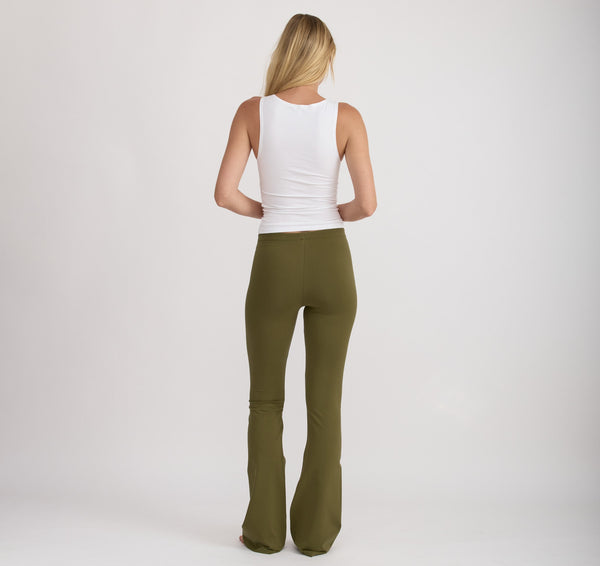 Organic Basics Core Flare Pants Olive