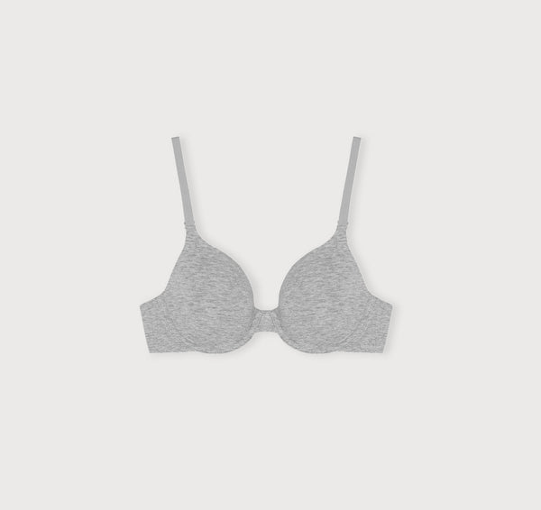 Organic Basics Core Full Coverage Bra Grey Melange