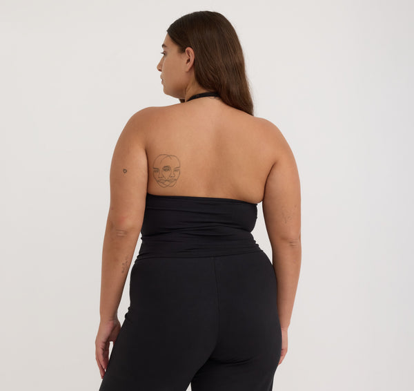 Organic Basics Core Halter Top Black