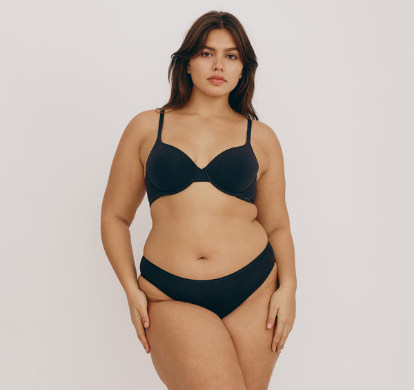 organic basics Core High-Leg Briefs Black