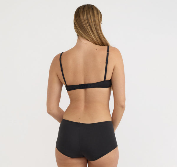 Organic Basics Core Icon Balconette Bra Black