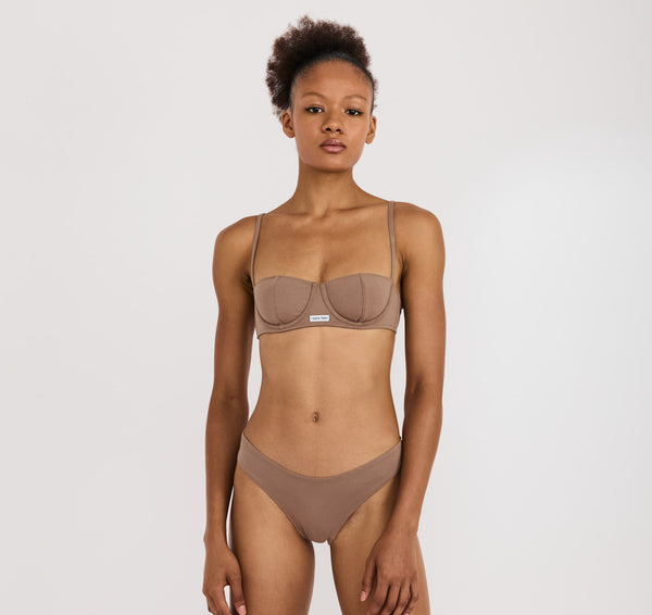Organic Basics Core Icon Balconette Bra Clay