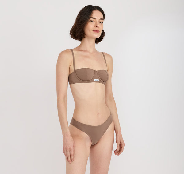 Organic Basics Core Icon Balconette Bra Clay