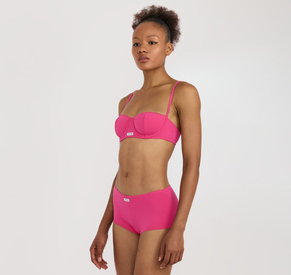 Organic Basics Core Icon Balconette Bra Raspberry