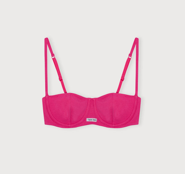 Organic Basics Core Icon Balconette Bra Raspberry