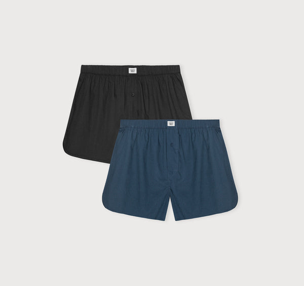 organic basics Core Icon Boxer Shorts 2-Pack Black