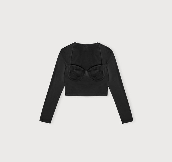 Organic Basics Core Icon Bustier Top Black