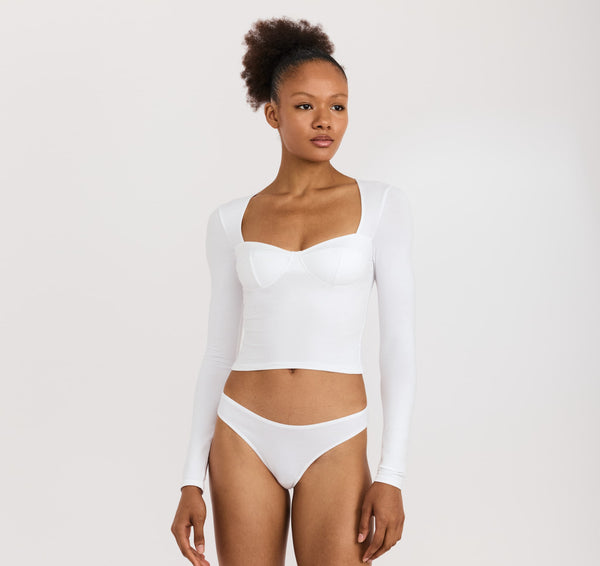 Organic Basics Core Icon Bustier Top White