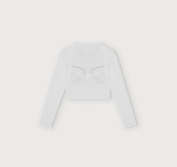 Organic Basics Core Icon Bustier Top White