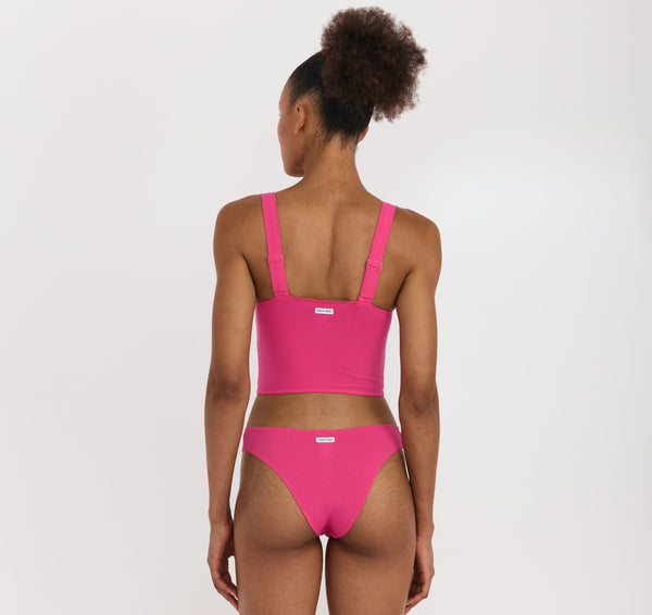 Organic Basics Core Icon Corset Top Raspberry