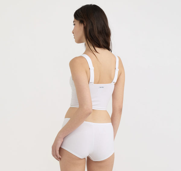 Organic Basics Core Icon Corset Top White