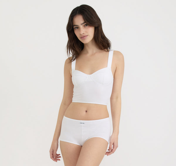 organic basics Core Icon Corset Top White