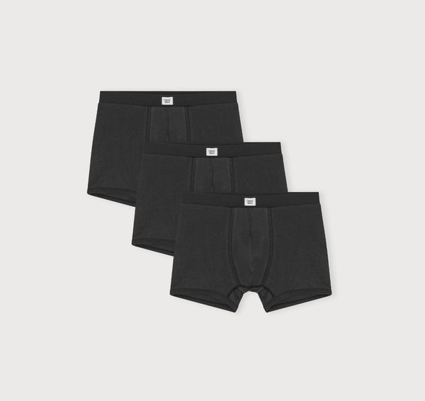 organic basics Core Icon Rib Trunks 3-Pack Black
