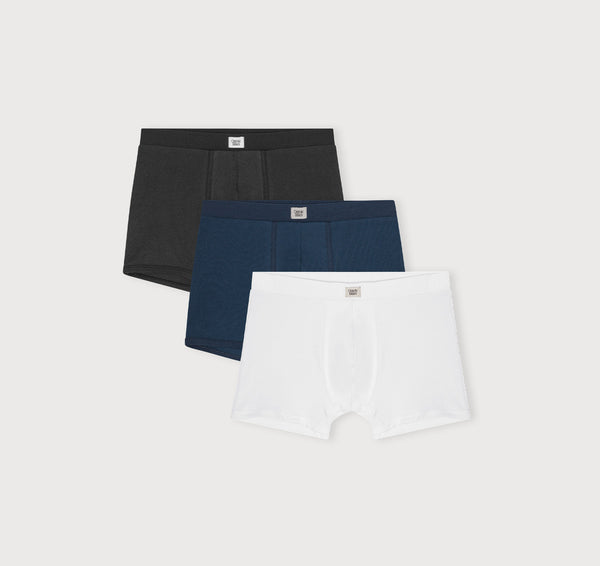 organic basics Core Icon Rib Trunks 3-Pack Black