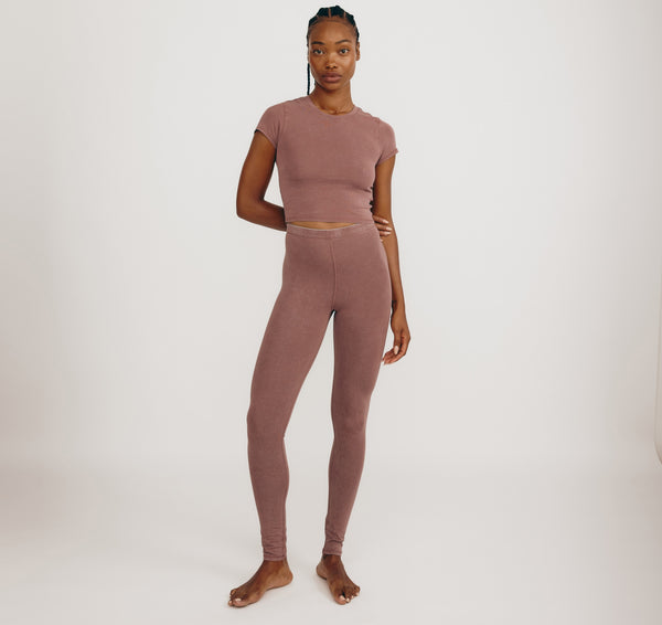 Organic Basics Core Leggings Muted Rose Wood