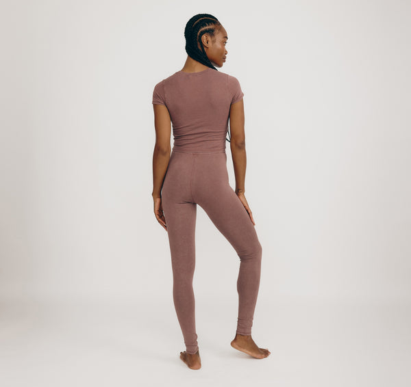 Organic Basics Core Leggings Muted Rose Wood