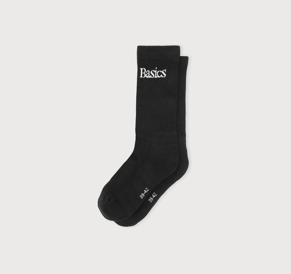 Organic Basics Core Logo Crew Socks 3-Pack Black