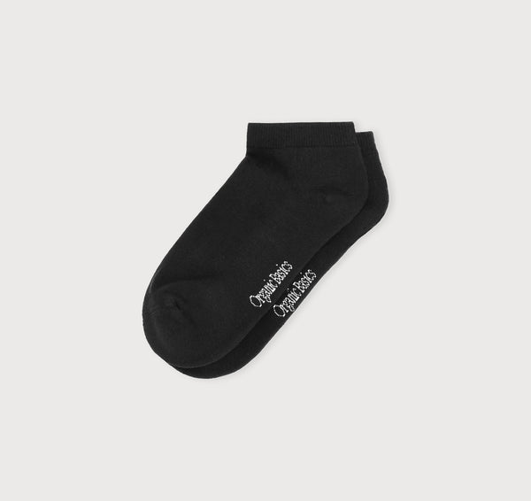 Organic Basics Core No Show Socks 2-pack Black