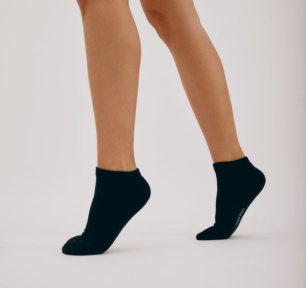 Organic Basics Core No Show Socks 2-pack Black