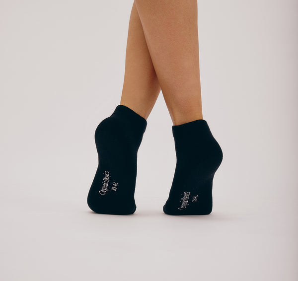 Organic Basics Core No Show Socks 2-pack Black