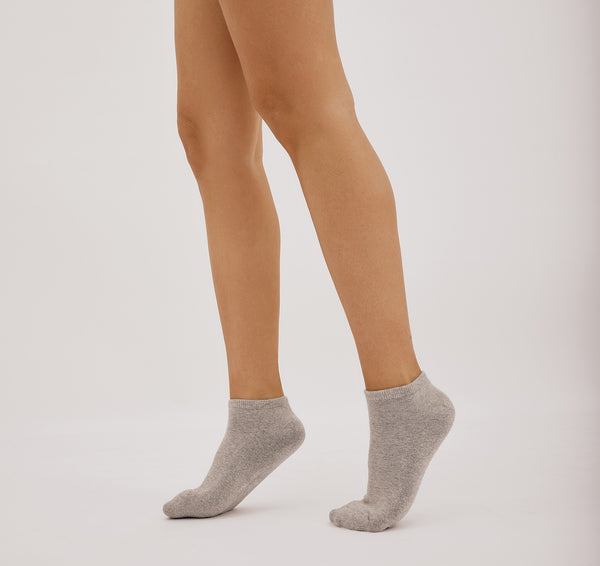 Organic Basics Core No Show Socks 2-pack Grey