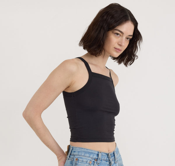 Organic Basics Core Play High-Neck Top Black