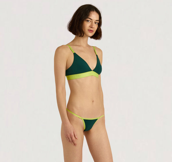 Organic Basics Core Play String Thong Deep Forest