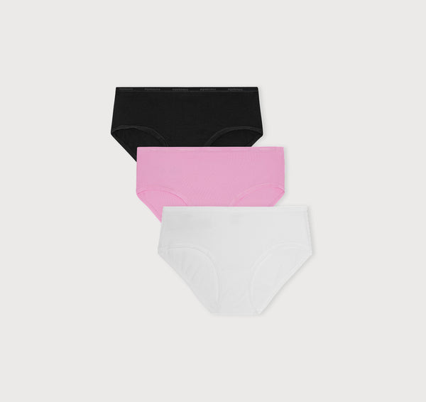 organic basics Core Rib Briefs 3-Pack Black