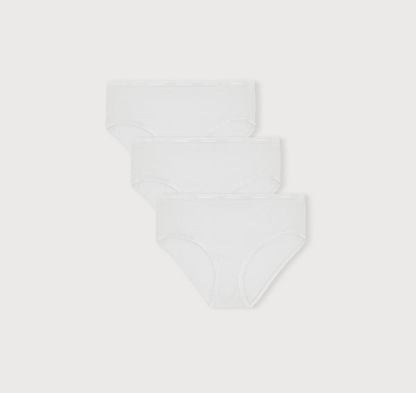 organic basics Core Rib Briefs 3-Pack White