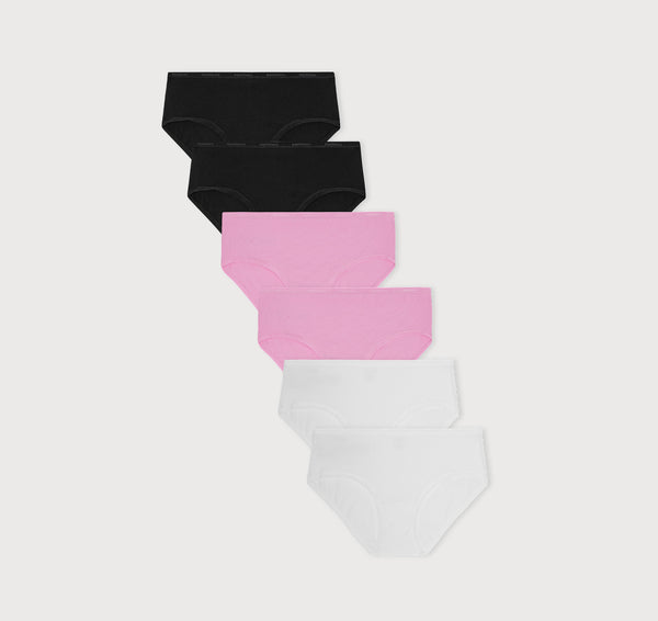 organic basics Core Rib Briefs 6-Pack Black