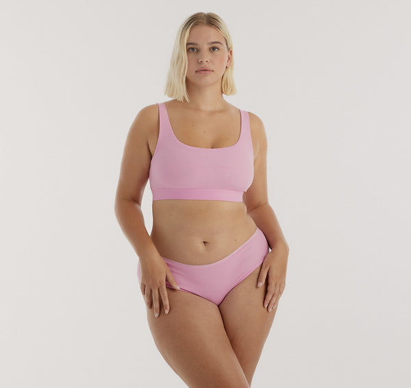 Organic Basics Core Rib Briefs 6-Pack Petal Pink