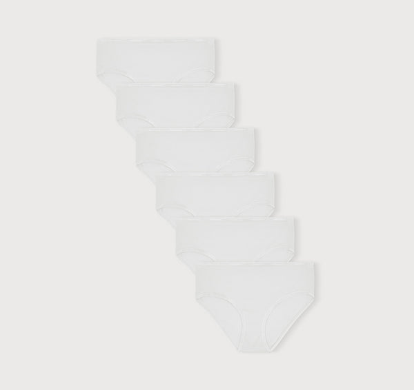 organic basics Core Rib Briefs 6-Pack White