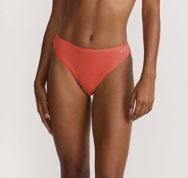 organic basics Core Rib High-Leg Briefs Sunset