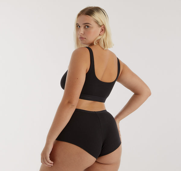 Organic Basics Core Rib Shorty Black