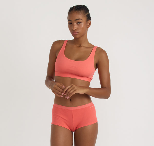 organic basics Core Rib Shorty Sunset