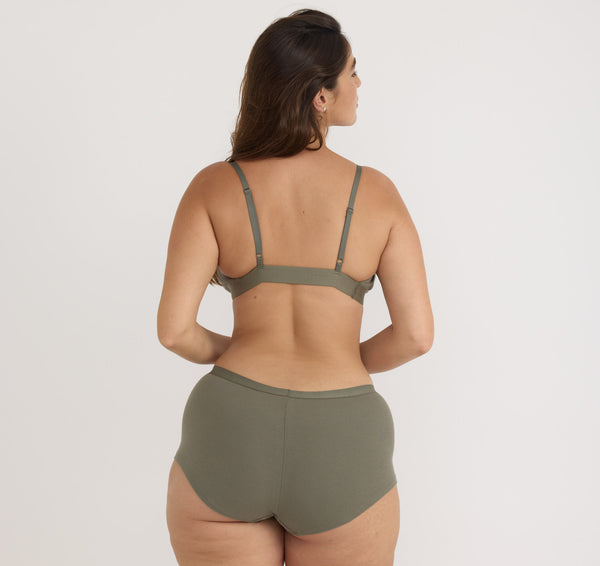 Organic Basics Core Rib Shorty Thyme