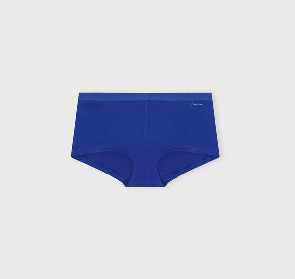 organic basics Core Rib Shorty Vibrant Blue